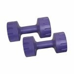 Encanto Pvc Dumbbells Weights Fitness Home Gym Exercise (Pack Of 2) Light Heavy For Women & Men’S Dumbbell (1Kg X 2=2Kg) Purple