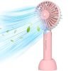 One94Store Portable USB Mini Hand Fan – 3 Speeds, 1200 mAh Rechargeable Battery – Ideal for Indoor, Outdoor, Home, Office, Kitchen, Makeup & Travel Use (Pink, X1)