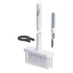 Gizga Essentials Earphone Earpod Cleaning Pen for AirPod, Earbuds, Headphones, Wireless Earphones, 5-in-1 Multifunctional Cleaning Kit, Metal Pen & Sponge, Cleans Keyboards Laptops Mobiles, White