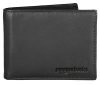 Amazon Basics Black Leatherette Wallet for Men | Wallet with RFID Blocking | 4 Card Slots, 2 Currency & Secret Compartments, 1 Coin Pocket