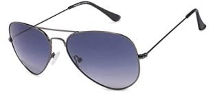 Vincent Chase Eyewear By Lenskart | Full Rim Aviator Branded Latest And Stylish Sunglasses | Polarized And 100% Uv Protected | Men & Women | Medium | Vc 5158/P Black Frame/Blue Lens – Pack Of 1