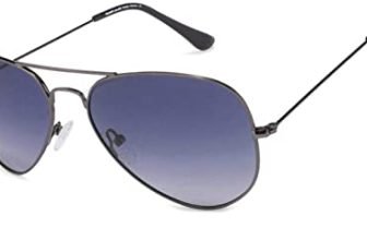 Vincent Chase Eyewear By Lenskart | Full Rim Aviator Branded Latest And Stylish Sunglasses | Polarized And 100% Uv Protected | Men & Women | Medium | Vc 5158/P Black Frame/Blue Lens – Pack Of 1