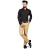 BE ACTIVE Men’s Solid Slim Fit Cotton Formal Shirts || Men Stylish Shirt || Spread Collar & Full Sleeves || Timeless Style & Comfort Black