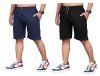 OGREA Men’s Shorts | Shorts for Men’s | Men’s Cotton Shorts (Large, Black & Navy)