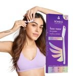 Bombae Reusable Face Razor For Women Facial Hair – 1 | Instant Glow & Painless Hair Removal | For Eyebrows, Upper Lip, Chin, Peach Fuzz, Forehead, Unibrow, Sideburns | Dermaplaning Tool | Korean skincare