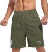 CBlue Men’s Regular Shorts (CBSHORTS-NS_Army Green_S)
