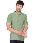 HOODMASTAR Men’s Regular Fit Solid Polo Half Sleeve T-Shirt (Basic Polo Tshirt Pista-L)