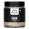 Nature Prime Chia Seeds 250G | Chia Seeds For Weight Loss | Omega-3 Seeds For Eating | Non-Gmo And Fibre Rich Seeds (Jar Pack)
