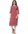 LookMark Women’s Crepe Regular Kurti (K1021-M_Maroon_M)