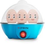 Longway Boiler For Steaming Cooking & Boiling 350 W Egg Cooker(Blue, 7 Eggs)