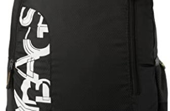 Skybags Casual Backpack 28L, 2 Main Compartments, Bottle Pocket, Front Pocket, Padded Shoulder Straps | Black | Brat