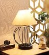 Tu Casa Metal-Iron Table Lamp With Holder, White, Off White