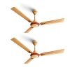 Longway Starlite-1 P2 1200 Mm/48 Inch Ultra High Speed 3 Blade Anti-Dust Decorative Star Rated Ceiling Fan (Golden Beige, Pack Of 2)