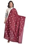 Color Nirvana Women’s Pure Cotton Single-Colored Traditional Authentic Bandhej Bandhani Dupatta Chunni