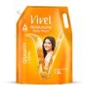 Vivel Exfoliating Body Wash, Glycerin & Honey, Moisturising Shower Gel, 1500Ml, For Glowing And Moisturised Skin Refill Pouch, All Skin Types