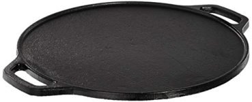 Amazon Brand – Solimo Pre-Seasoned Cast Iron Dosa Tawa, 12 Inches (30 Cm), Black, 100% Toxin-Free, Naturally Non-Stick, Long Lasting, Gas & Induction Stove-Friendly