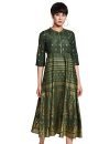 W For Woman Synthetic A-Line Dress (20Fea11345-501396_Green_Medium)