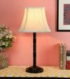 tu casa Ntu-27 Off White Cotton Shade Table lamp with Metal Base by tu casa Holder Type e-27 (Bulb not Included)