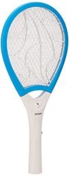 Amazon Brand – Solimo Anti-Mosquito Racquet, Insect Killer Bat With Rechargeable 500 Mah Battery And Led Light, White & Blue