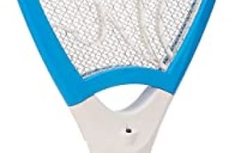 Amazon Brand – Solimo Anti-Mosquito Racquet, Insect Killer Bat With Rechargeable 500 Mah Battery And Led Light, White & Blue