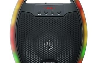 Zebronics Sound Feast 60 Portable Wireless Speaker With 10W Output, Bluetooth V5.0, Fm Radio, Aux, Usb, Msd, Tws, 6.3Mm Wired Mic Support, Media + Volume Control, Carry Handle And Rgb Led Lights