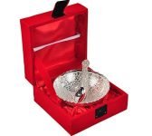 R Ayurveda Copper German Silver Single Bowl with Royal Velvet Box -2 Pieces Set