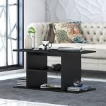 Klaxon Tetra Coffee Table – Black | Engineered Wood
