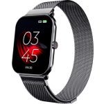 beatXP Marv Neo 1.85” (4.6 cm) Display, Bluetooth Calling Smart Watch, Smart AI Voice Assistant, 100+ Sports Modes, Heart & SpO2 Monitoring, IP68, Fast Charging (Free Size, Modern, Black Magnetic)