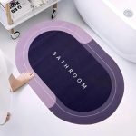 Cortina Premium Silicon Door Mat, Bathroom Carpet, Cushion Mat Super Absorbent Soft Carpet, Quick Dry Dirt Barrier For Home, Office, (60X40), Purple