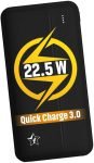 Flipkart Smartbuy 10000 Mah 22.5 W Power Bank(Black, Lithium Polymer, Power Delivery 3.0, Quick Charge 3.0 For Mobile)