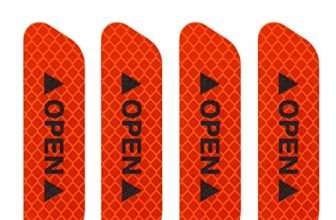 Durvient Car Door Reflective Warning Sticker Vinyl (Red)