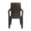 Nilkamal Plastic Armchair 1 Piece | Polypropylene Chair for Home| Living Room| Bearing Capacity up to 200 Kg Strong and Sturdy Structure – Mystique/Rosa Brown