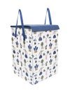PrettyKrafts 75L Folding Laundry Basket, Large Laundry Hamper With Lid & Handles, Collapsible Freestanding Clothes Hamper, Storage Basket for Bedroom, Bathroom, Dorm, (Mushroom Print,White)