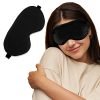 Boldfit Eye Mask for Sleeping with Adjustable Strap Super Soft Sleeping Mask Blind Fold for Comfortable Sleep Travelling Sleep Mask Pad for Girls Sleeping Eye Mask Blind Folds for Sleeping – Black