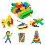 NHR Creative Puzzle Block Bullet Blocks, Quality Material, Perfectly Made, Delicate Design, Vibrant Colours, Educational, Suitable for Kids (3+Years, 300 Pieces), Multi Color