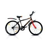 Leader Scout MTB 26T Mountain Bicycle/Bike Without Gear Single Speed for Men – Black/Orange, Ideal for 10 + Years (Frame: 18 Inches)