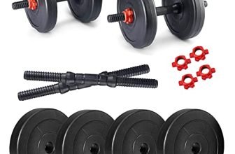 Protoner Pvc Dm 4-40 Kg Dumbbells Set And Fitness Kit For Men And Women Whole Body Workout (4 Kg (1 Kg X 4), Black & Red)
