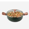 Echt Diecast Kadhai,24 Cm (4 Liters Capacity), Ideal For Sauteing Vegetables, Cooking Meat And Gravy, And Shallow-Frying Chips, Deep Fry, Easy T O Clean, Made In India | 1 Year Warranty | Green- 8 Pc