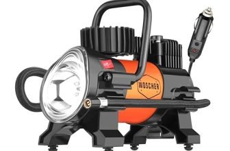 Woscher 678 Metal Car Tyre Inflator For Car Or Car Air Pump For Tyres| Portable Boltflow Metal Car Tyre Inflator Pump & Air Compressor For Car Pump With Led Light | Air Pump For Car| Air Inflator For Car, Bike & Othr Inflatables