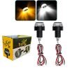 PulGos Bike Handle Bar End LED Blinker Indicator Light Finish (Set of 2) Universal for All Bikes (Orange & White)
