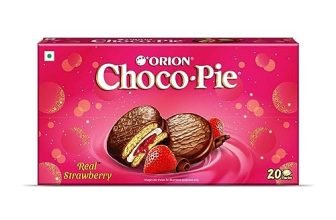 Orion Strawberry Chocopie Valentines Gift Pack, 500G | Strawberry Chocolate Cookies