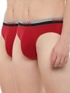 One8 By Virat Kohli Men’S Pure Cotton Modern Regular Briefs (Pack Of 2) (713_2Pc Brickred_Xl)