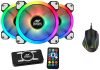 Ant Esports Superflow 120 KIT ARGB Case Fan Pack of 3 ARGB Fans & USB GM600 RGB Wired Programmable Gaming Mouse 6 DPI Sensitivity Level Adjustments up to 7200 DPI Equipped