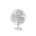Bajaj Esteem Table Fan 400 MM | Table Fans for Home & Office | Low Power Consumption | 100% Copper Motor | Voltage Protection | High Air Delivery | High RPM | 3-Speed Control | 2-Yr Warranty | White