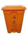 Cello Strong Plastic Step-On Pedal Garbage Dustbin (Orange, 60 Ltr)