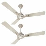 Havells 1200Mm Nicola Energy Saving Ceiling Fan (Pearl White Silver, Pack Of 2)