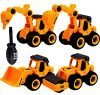 FAMOUS QUALITY Plastic Construction Trucks With Screwdriver Tools Toy, 3 Year And Above (1 Set Of 4),Multicolor