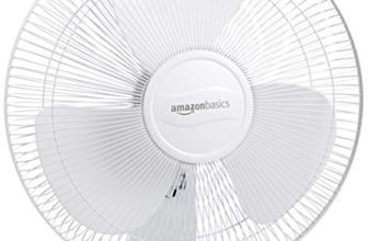 Amazonbasics High Speed 55 Watt Wall Fan For Cooling With Automatic Oscillation (400 Mm), White