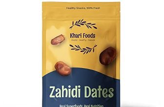 Khari Foods Premium Dried Zahidi Brown Dates, Khajur/Khajoor Dry Fruits, Energy Booster, High Fibre, Soft & Juicy, Healthy Snacks (500Gm X 2)