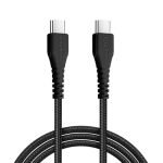 Ptron Solero Braid 60W Type C To Type C Fast Charging Cable 1M For Samsung, Oneplus, Oppo, Vivo, Xiaomi, Realme, Iqoo & Other Type C Devices, Unbreakable Nylon Braid & 480Mbps Sync Speed (Black)